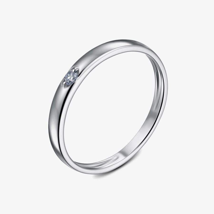 Кольцо из белого золота с бриллиантом - К1228