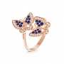 GOLD RING WITH SAPPHIRES AND DIAMONDS - К1239с