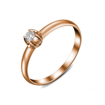 GOLD RING WITH DIAMOND — К1323