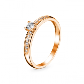 GOLD RING WITH DIAMONDS - K1325