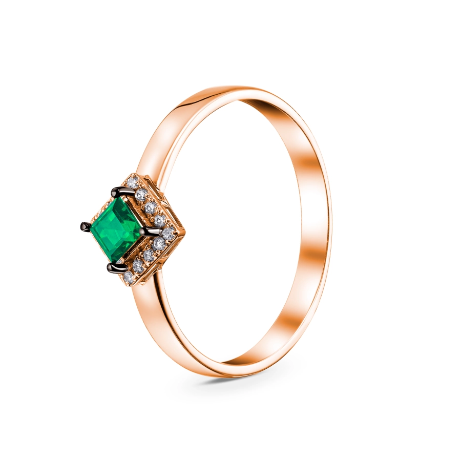 ЗОЛОТА КАБЛУЧКА ЗІ СМАРАГДОМ І ДІАМАНТАМИ - К1340