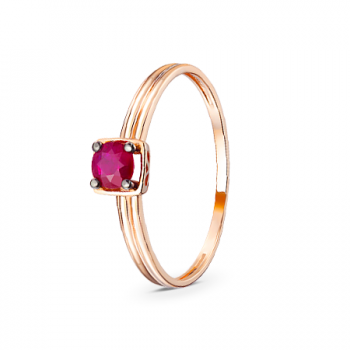 GOLD RING WITH RUBY - К1357