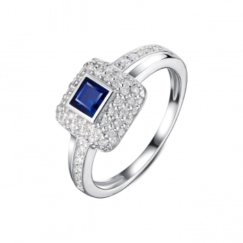 GOLD RIND WITH SAPPHIRE AND DIAMONDS - К1526с