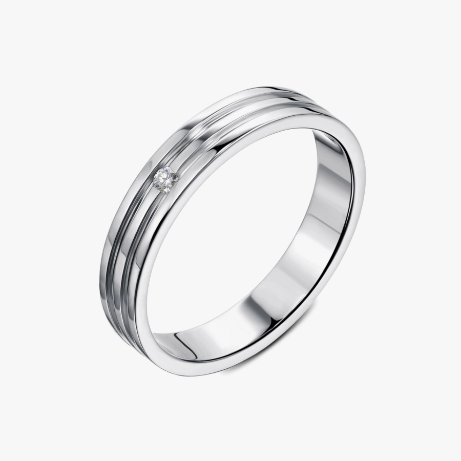 ЗОЛОТА ОБРУЧКА З ДІАМАНТОМ - К1588