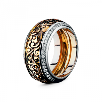GOLD RING WITH DIAMONDS - K1776