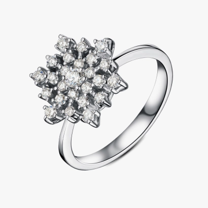 GOLD RING WITH DIAMONDS - К1803