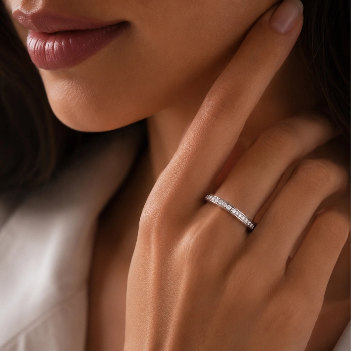 Classic White Gold Diamond Ring - K1831