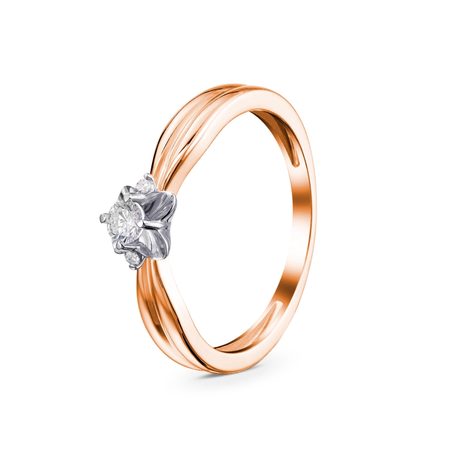 ЗОЛОТОЕ КОЛЬЦО С БРИЛЛИАНТАМИ - К1844