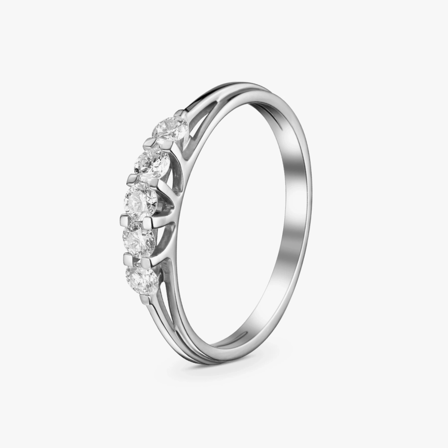 Кольцо из белого золота с бриллиантами — К1921