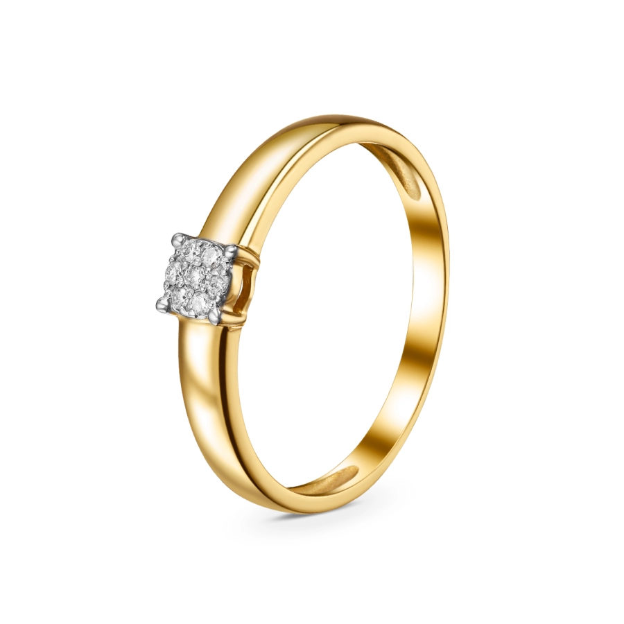 ЗОЛОТОЕ КОЛЬЦО С БРИЛЛИАНТАМИ — К1968