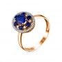 GOLD RING WITH SAPPHIRES AND DIAMONDS - К1984