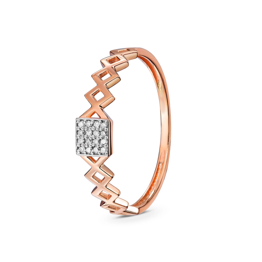 ЗОЛОТОЕ КОЛЬЦО С БРИЛЛИАНТАМИ - КМ0021