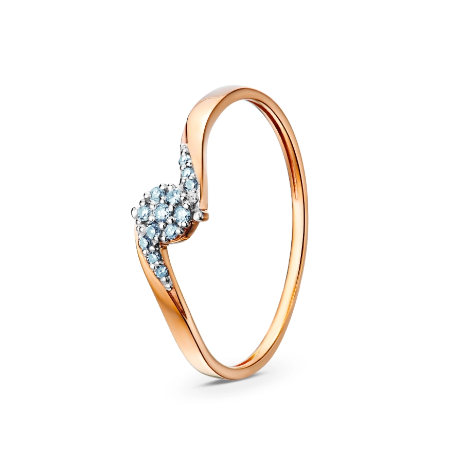 ЗОЛОТОЕ КОЛЬЦО С БРИЛЛИАНТАМИ - КМ0022