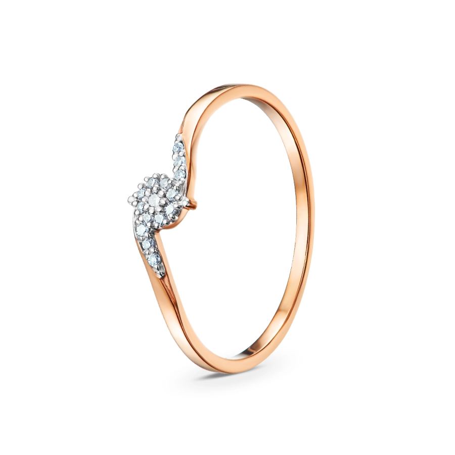 ЗОЛОТА КАБЛУЧКА З ДІАМАНТАМИ - КМ0024