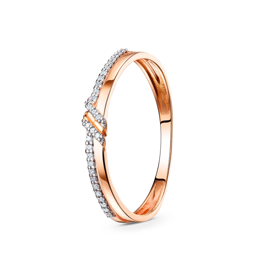 ЗОЛОТОЕ КОЛЬЦО С БРИЛЛИАНТАМИ - КМ0027