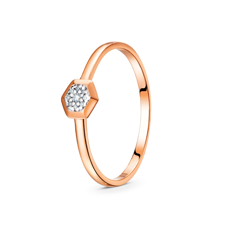 ЗОЛОТОЕ КОЛЬЦО С БРИЛЛИАНТАМИ - КМ0031