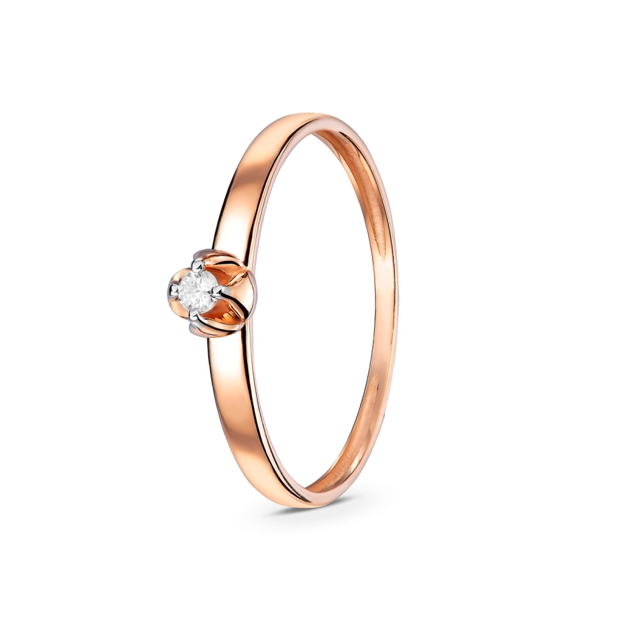 GOLD RING WITH DIAMOND - КМ0042