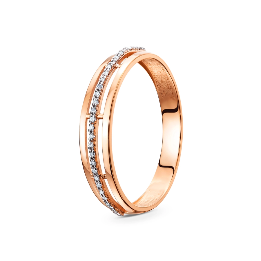 GOLD RING WITH DIAMONDS - КМ0048