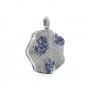 GOLD PENDANT WITH SAPPHIRES AND DIAMONDS — П131