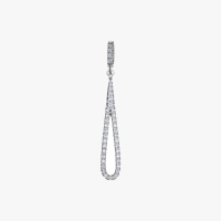 White gold pendant with diamonds - П138