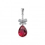 GOLD PENDANT WITH RUBY AND DIAMONDS - П216р