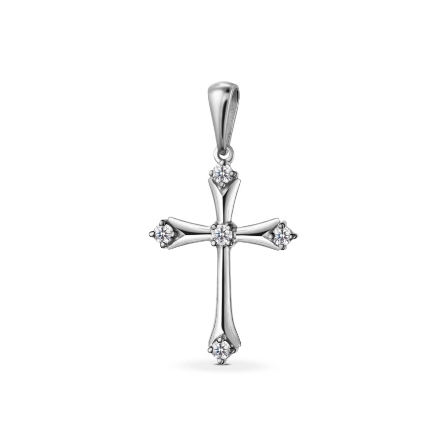 ЗОЛОТОЙ КРЕСТИК С БРИЛЛИАНТАМИ — П224