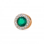 GOLD PENDANT WITH EMERALD AND DIAMONDS - П248и