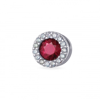 GOLD PENDANT WITH RUBY AND DIAMONDS — П248