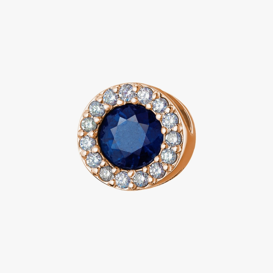 Підвіска-шарм «Королівський сапфір» з червоного золота - П248с