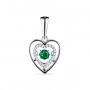 GOLD PENDANT WITH EMERALD AND DIAMONDS - П282и