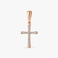 Red Gold Diamond Cross - П332