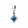GOLD PENDANT WITH SAPPHIRE AND DIAMONDS — П389с