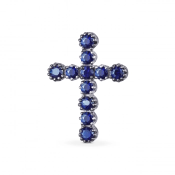 GOLD CROSS WITH SAPPHIRES - П429