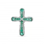 GOLD CROSS WITH EMERALDS AND DIAMONDS - П431И
