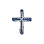 GOLD CROSS WITH SAPPHIRES AND DIAMONDS - П431с