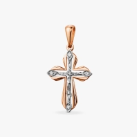 Sacred Grace Gold Cross with Crucifix and Diamonds — П455
