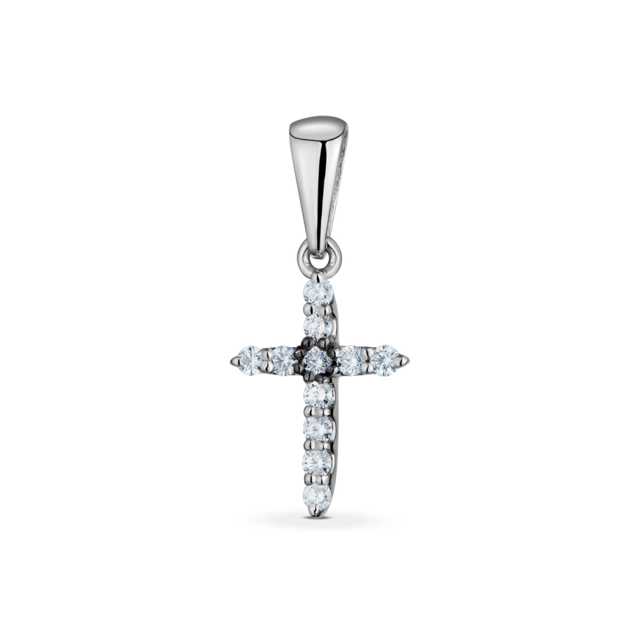 ЗОЛОТОЙ КРЕСТИК С БРИЛЛИАНТАМИ - П466