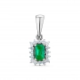 GOLD PENDANT WITH EMERALD AND DIAMONDS — П469