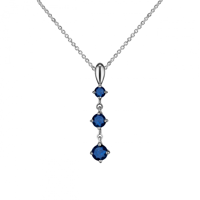 GOLD PENDANT WITH SAPPHIRES - П476с