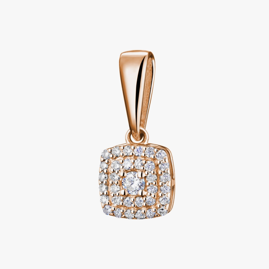 GOLD PENDANT WITH DIAMONDS - П478