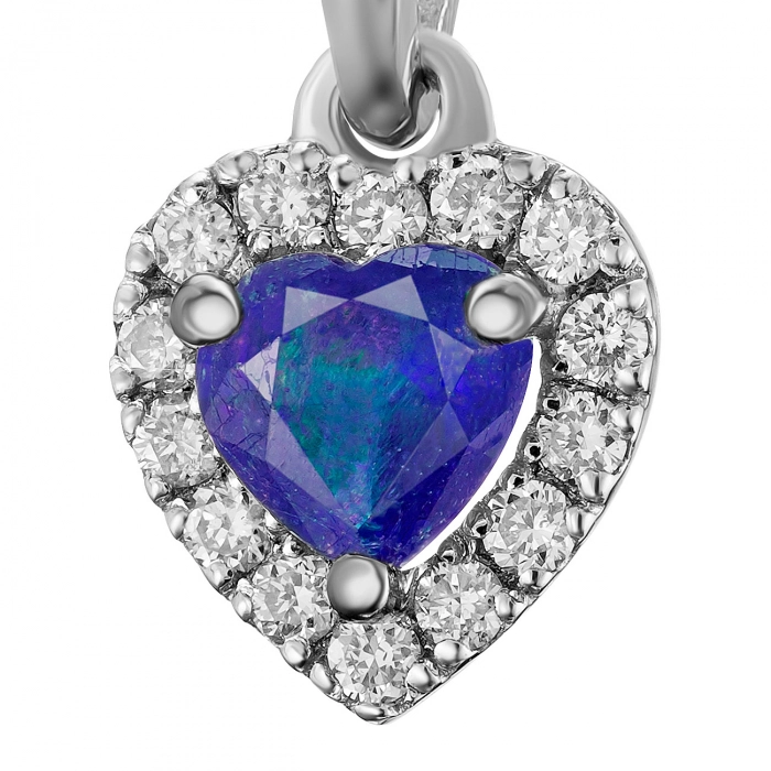GOLD PENDANT WITH SAPPHIRE AND DIAMONDS — П489с