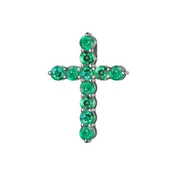 GOLD CROSS WITH EMERALDS - П499и