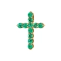GOLD CROSS WITH EMERALDS - П499и
