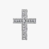 White Gold Cross Pendant with Diamonds - П505