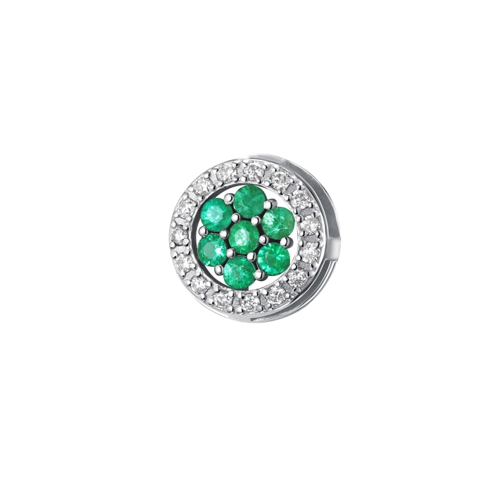 ЗОЛОТА ПІДВІСКА З СМАРАГДАМИ І ДІАМАНТАМИ - П547и