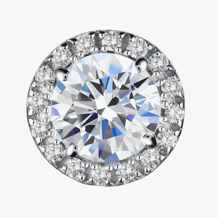 Підвіска з діамантами з білого золота - П609.33