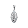 GOLD PENDANT WITH EMERALD AND DIAMONDS - П632и