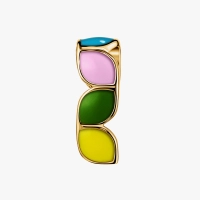 Yellow gold enamel pendant - П640