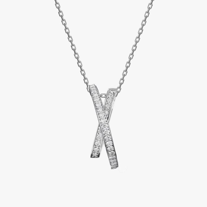 Підвіска з білого золота з діамантами - П646