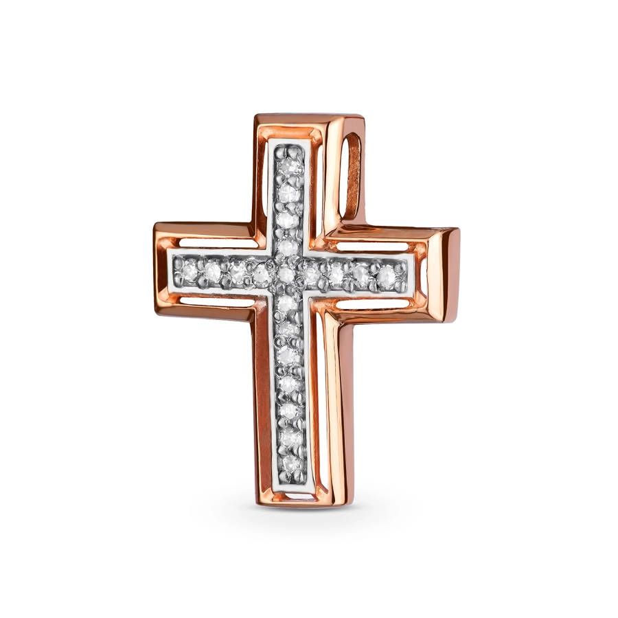 GOLD CROSS WITH DIAMONDS - ПМ0007